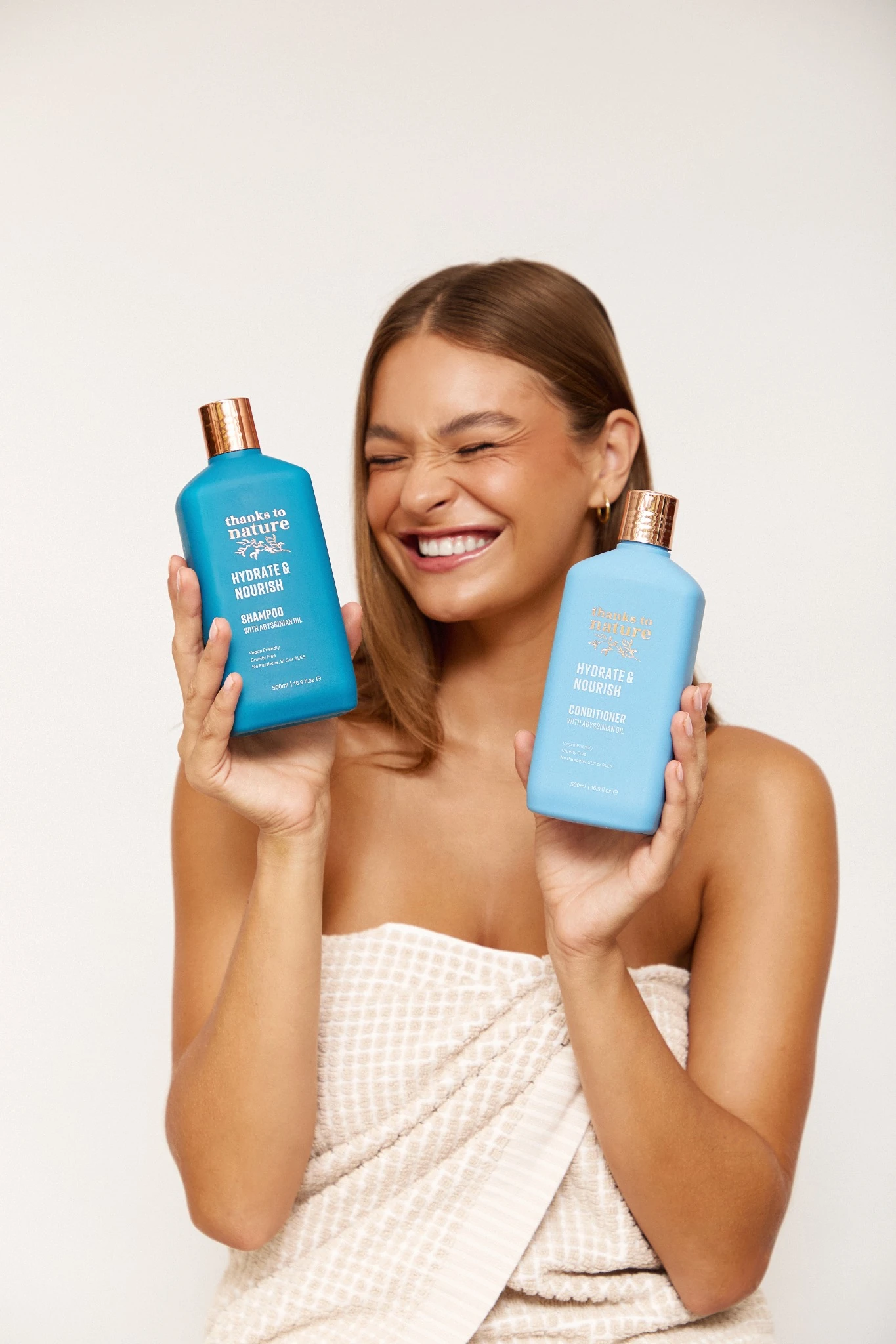 Thanks to Nature Hydrate & Nourish shampoo and conditioner campaign
